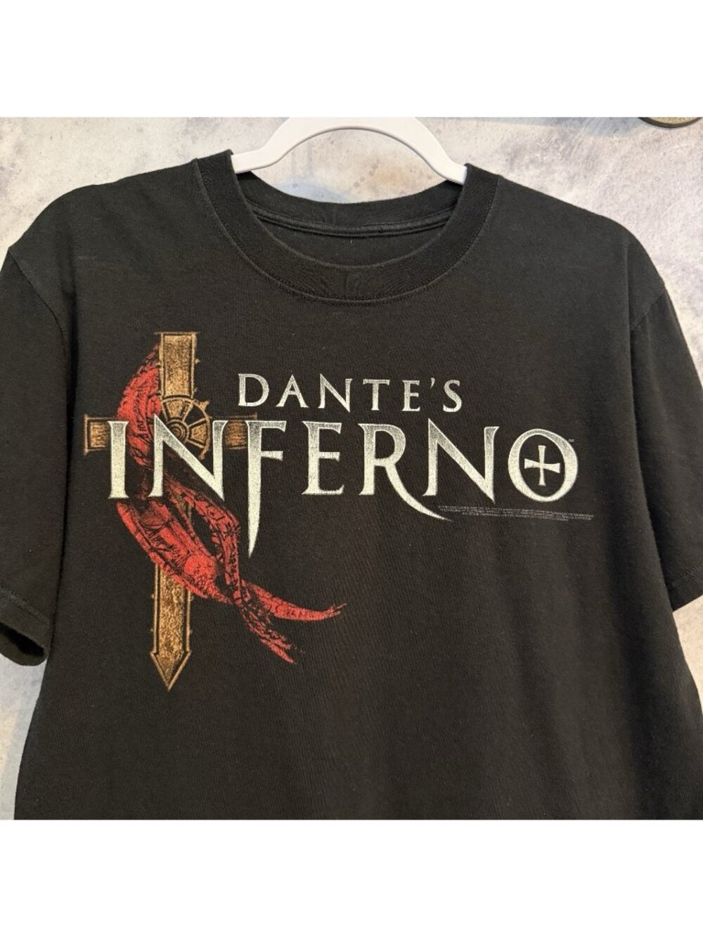 Dantes Inferno Video Game T Shirt 2010 Playstation XBOX Promo Size Medium